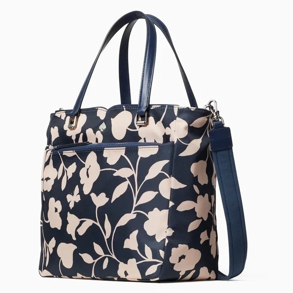 Kate Spade Jae Garden Vine Medium Nylon Satchel Crossbody Nightcap Multi - Picture 6 of 7